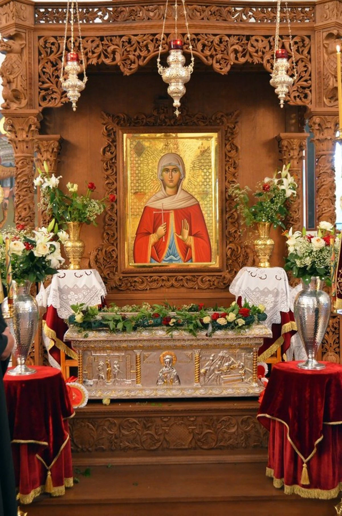 Icon detail of Saint Aquilina of Zagliveri