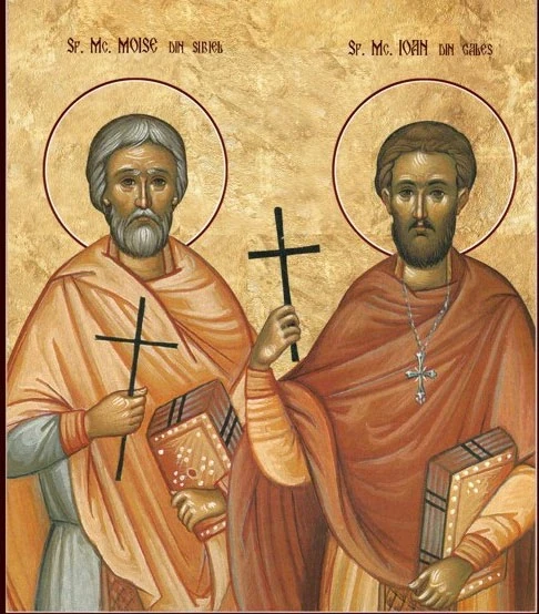 Group icon: Moses Măcinic of Sibiel at left and John of Galeș at right.