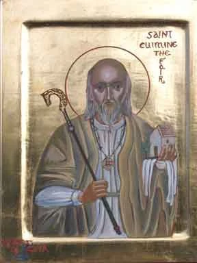 Icon of Cumine the White of Iona.