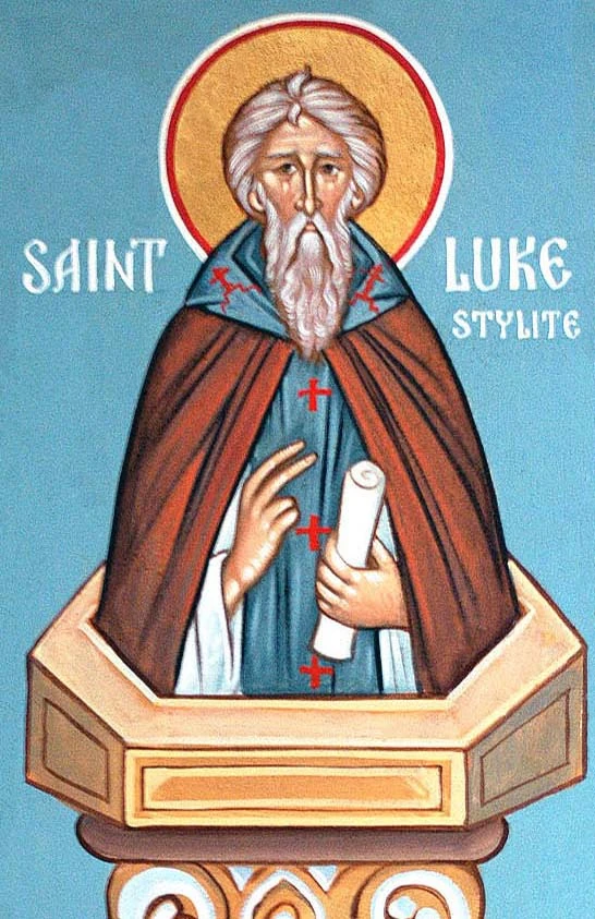 Icon of Luke the New Stylite.