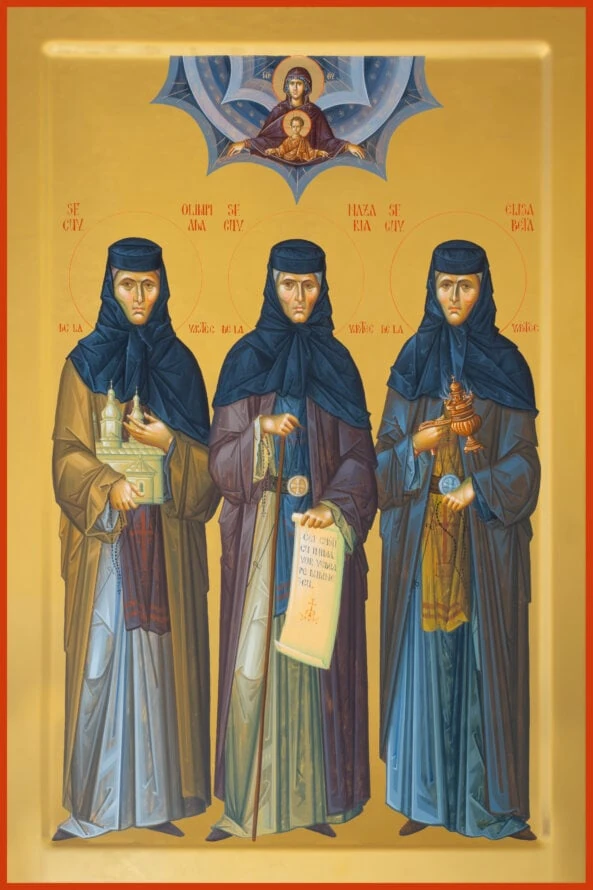Detail of Saint Olimpiada from the icon of Olimpiada, Nazaria and Elisabeta of Văratec