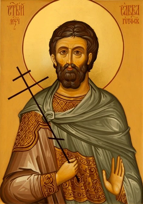Sava of Buzău, also labelled Sabbas the Goth in the painted inscription.