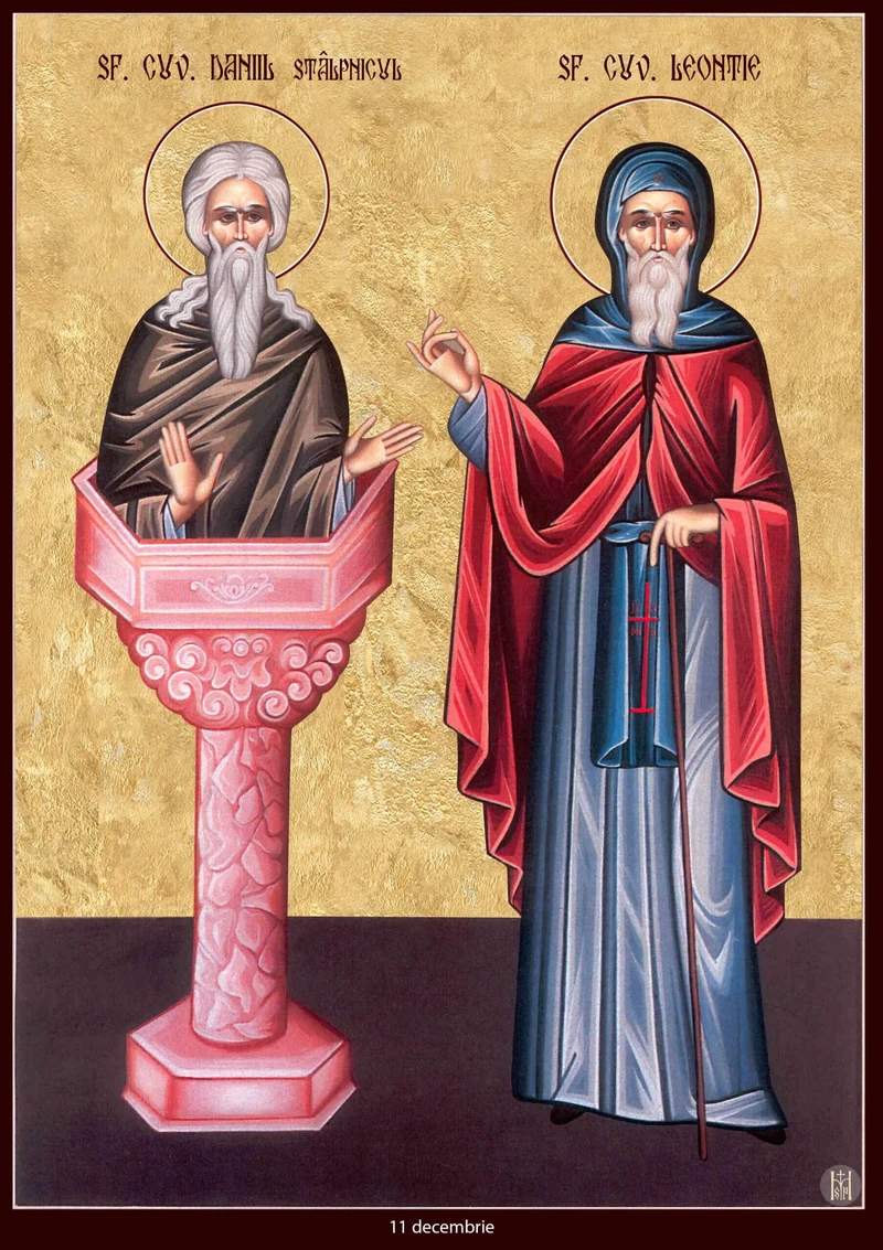 Group icon: Daniel the Stylite and Leontius