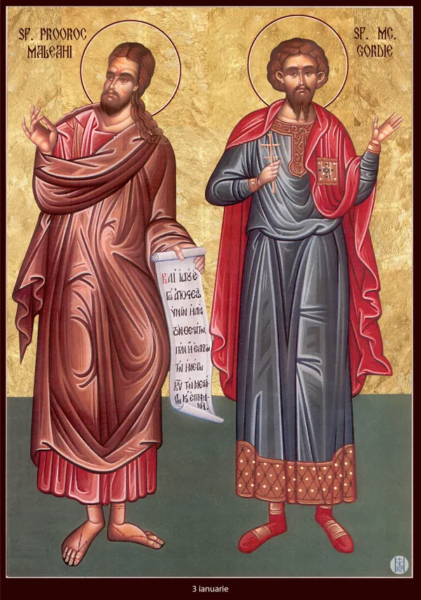 Group icon: Saints Malachi the Prophet and Gordius.