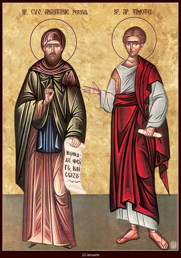 Group icon: Saints Anastasius the Persian and Timothy.