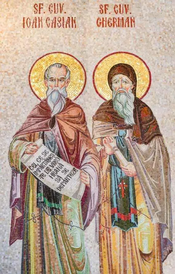 Group icon: Saints John Cassian and Gherman of Dobrogea.