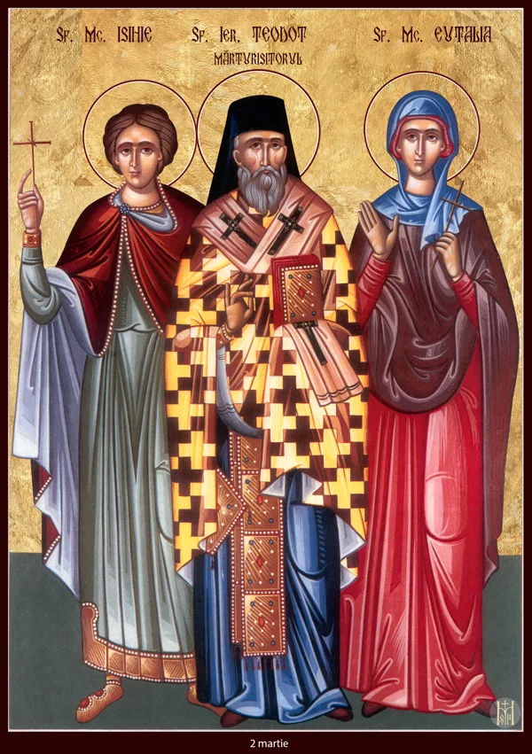 Group icon: Hesychius, Theodotus of Kyrenia and Euthalia.