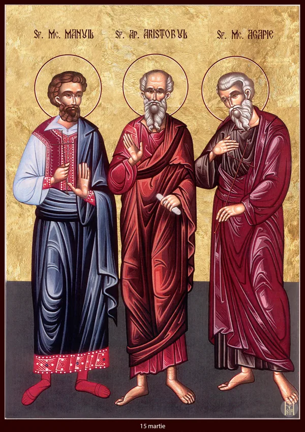 Group icon: Manuel the Cretan, Aristobulus and Agapius.