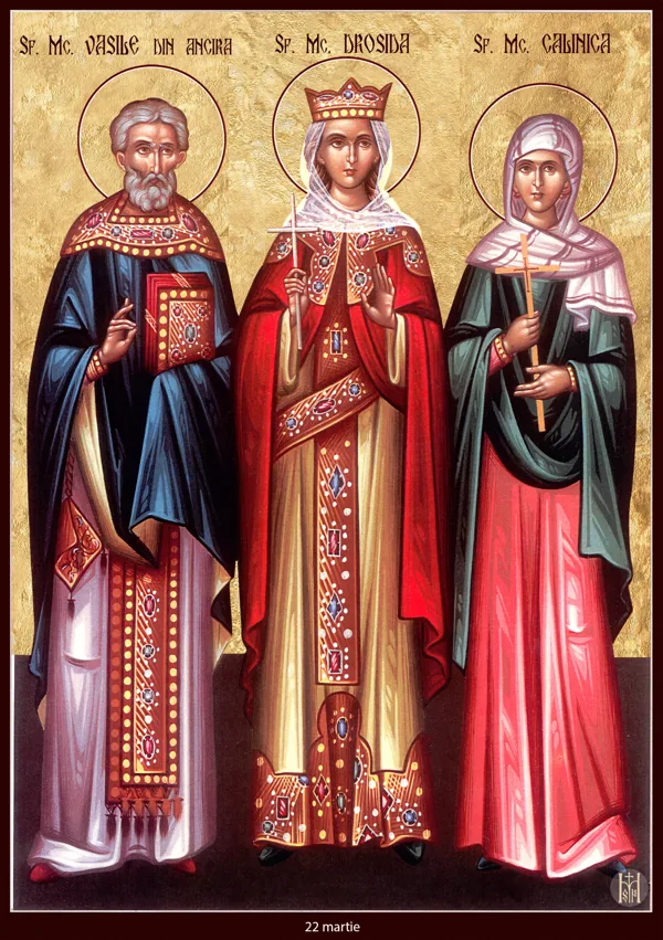Group icon: Basil of Ancyra, Drosida and Callinica.