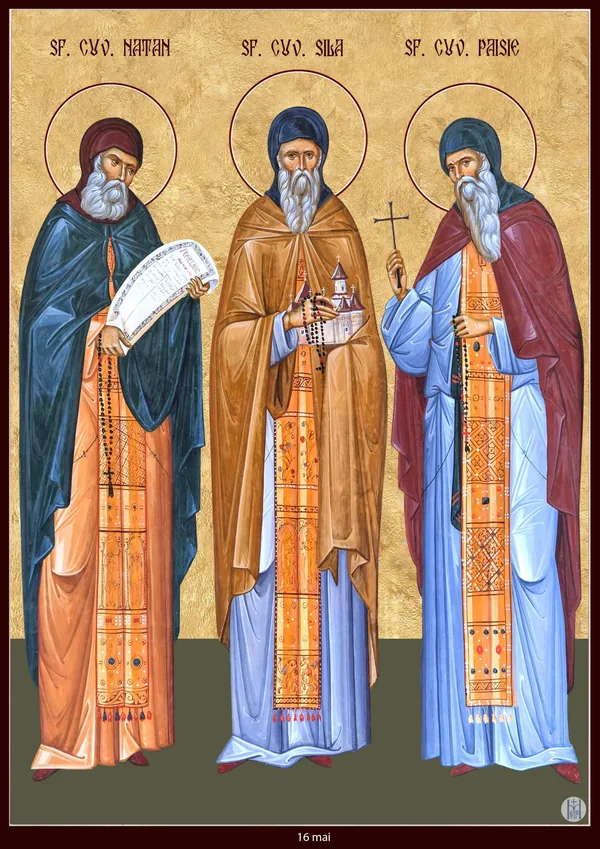 Group icon: Saints Natan, Sila and Paisie of Sihăstria Putnei.