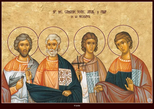 Group icon: Saints Zotic, Atal, Camasie and Filip of Niculițel.
