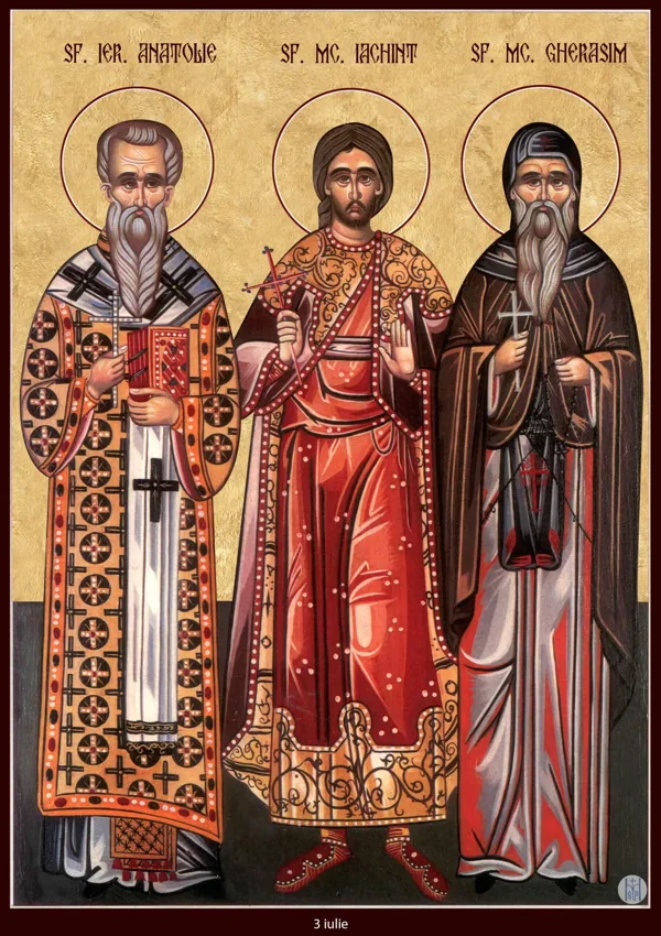 Group icon: Saints Anatolius, Hyacinth and the martyr Gerasimus.