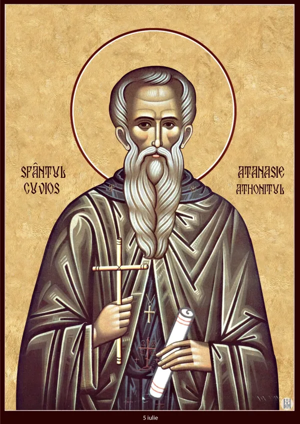 Icon: Athanasius the Athonite.