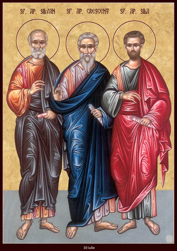 Icon: Silvanus, Crescens and Silas.