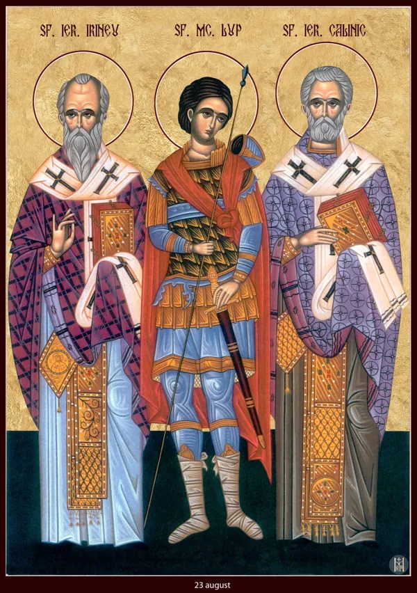 Group icon: Irenaeus of Lyon, Lupus and Callinicus.
