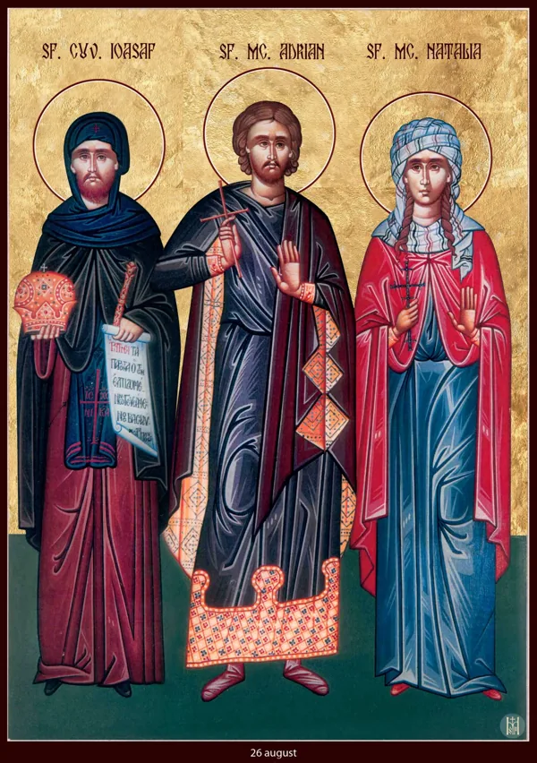 Group icon: Saints Joasaph, Adrian and Natalia.