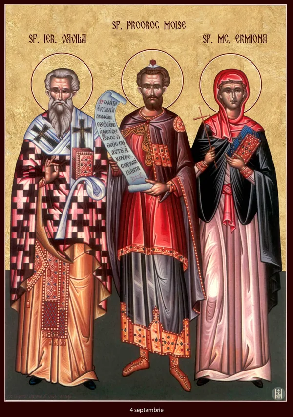 Icon: Babylas, Moses and Hermione.
