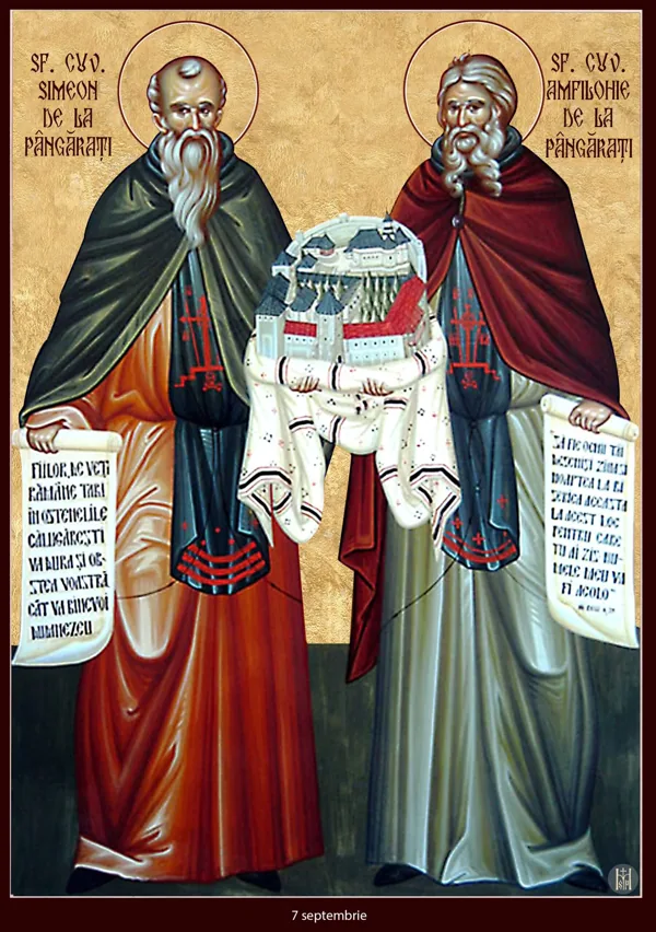 Group icon: Saints Simeon and Amfilohie of Pângărați.