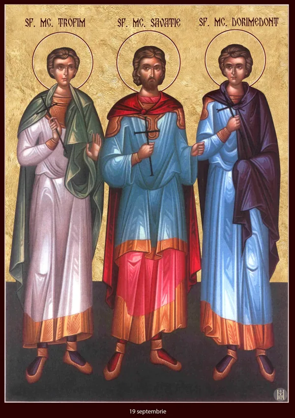 Icon: Trophimus, Sabbatius and Dorymedon.