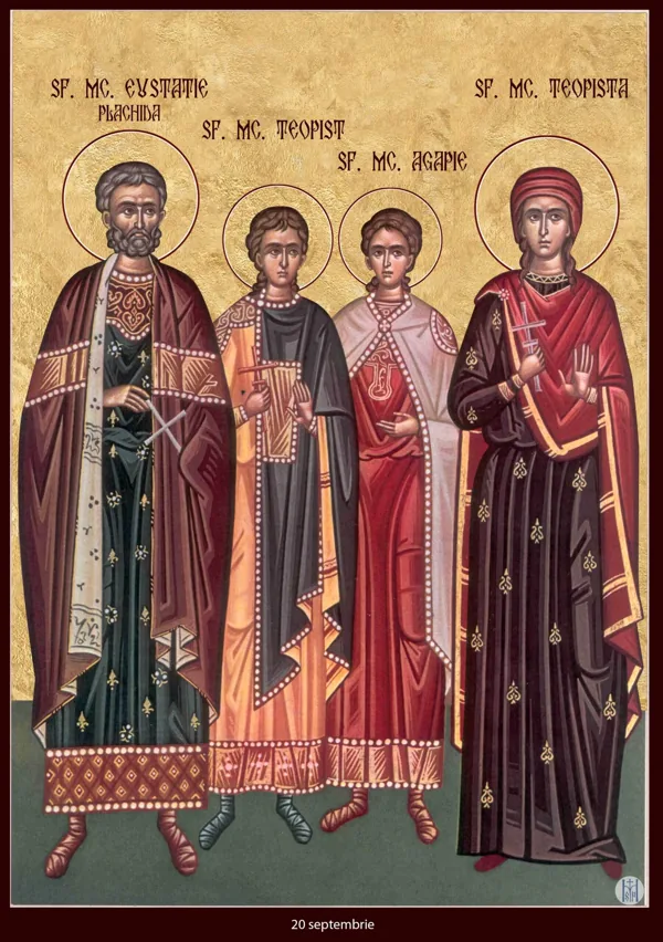 Icon: Eustathius Placidas, Theopistus, Agapius and Theopista.