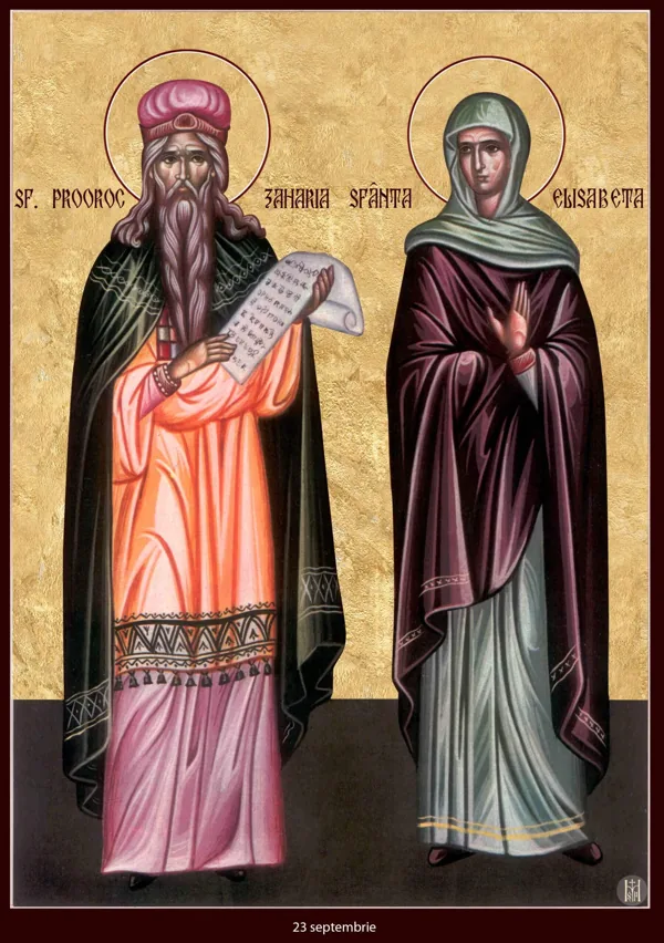 Icon: Zechariah and Elizabeth.