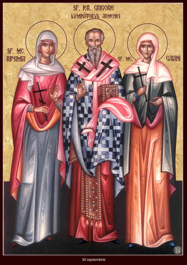 Icon: Hripsime, Gregory the Enlightener and Gayane.