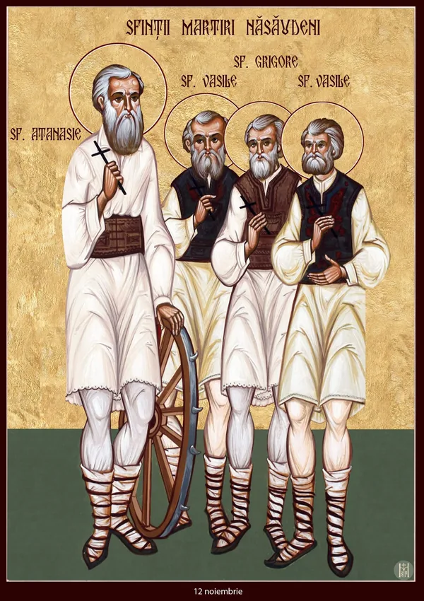 Group icon: Saints Atanasie Todoran, Vasile of Mocod, Grigorie of Zagra and Vasile of Telciu.