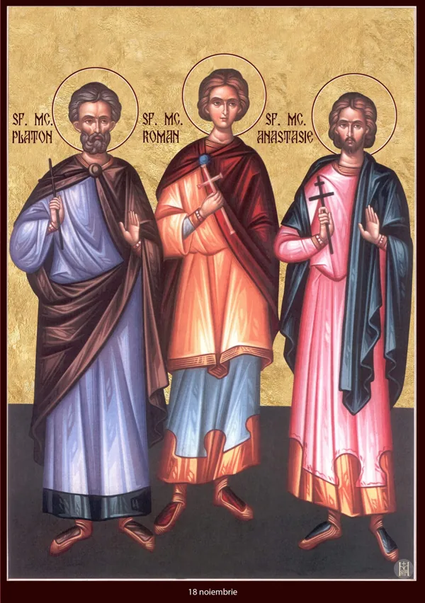 Group icon: Saints Plato, Romanus and Anastasius.