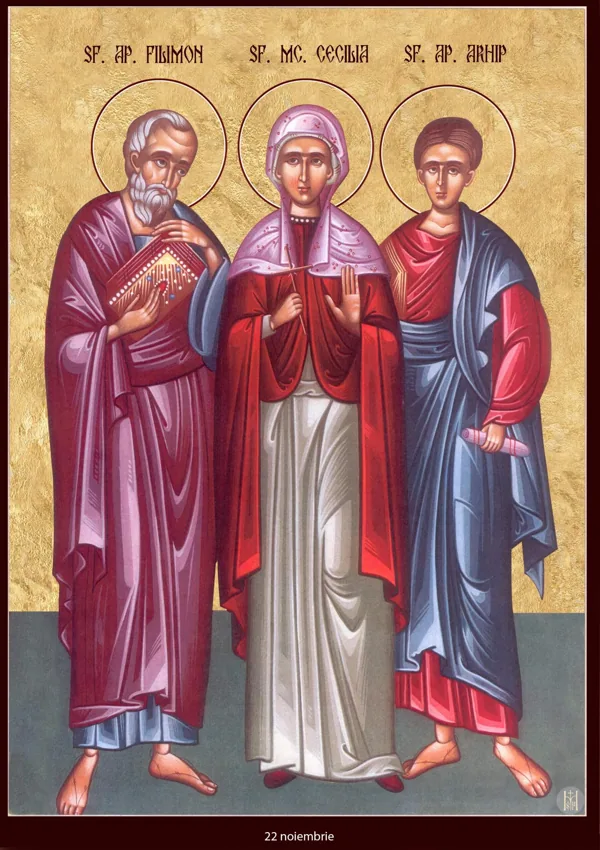 Icon: Philemon, Cecilia and Archippus.