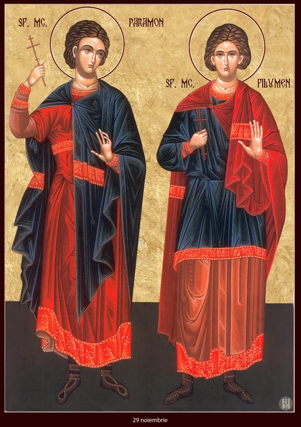 Group icon: Saints Paramon and Philumenus.