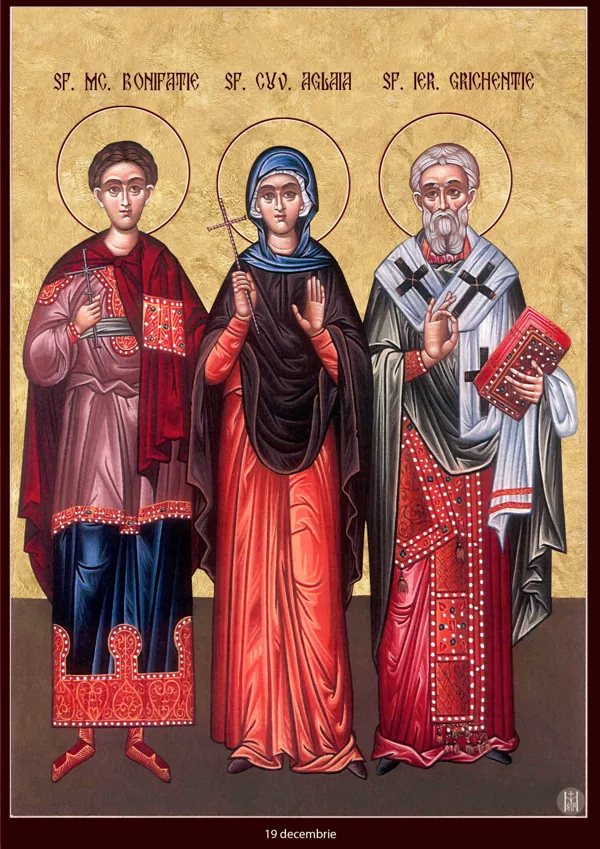 Group icon: Saints Boniface, Aglaia and Gregentius (Grichentie) of Himyar.